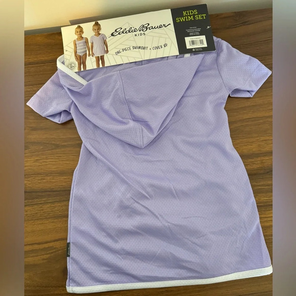 Eddie Bauer One Piece Swim Suit With Cover Up Girls Size 2T NWT - Picture 4 of 9